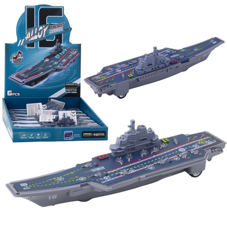 Lotniskowiec Militarny Wojskowy Napęd Światła Dźwięki 24 cm 