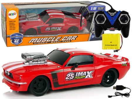  Auto Sportowe R/C 1:16 Czerwone Białe Pasy Pilot 