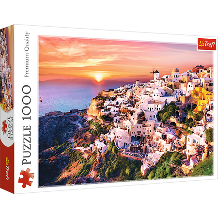Puzzle - 1000 - Zachód słońca nad Santorini - Trefl 10435