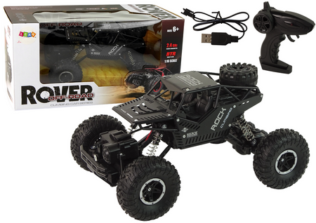 Pojazd RC Rover 1:16 Auto Czarne Zdalnie Sterowane Na Pilot 