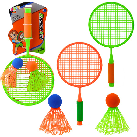 Zestaw Rakiety Do Badmintona 2 Rakietki 2 Duże Lotki Z Piłką