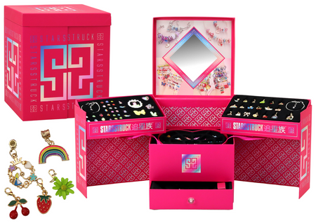 Zestaw Do Robienia Biżuterii DIY Koraliki Zawieszki Szkatułka 1267 ele. 