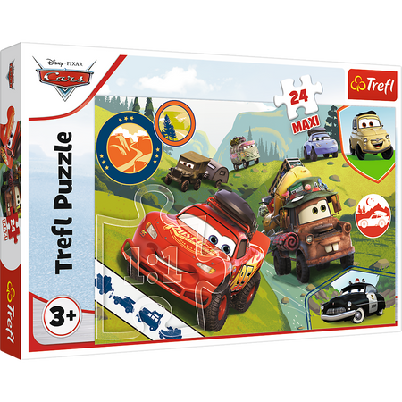 Puzzle - 24 Maxi - Wesołe auta - Disney Cars 3 - Trefl 14352