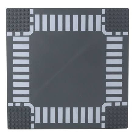 Płyta Plansza Konstrukcyjna Do Klocków Droga Skrzyżowanie 26x26 cm 