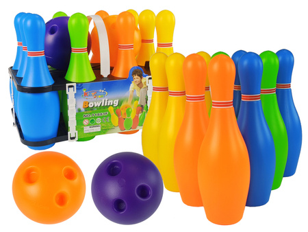 Kolorowy Zestaw Gry w Kręgle 10 szt Kula 26 cm 