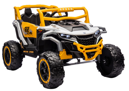 Pojazd na akumulator M1 Biało-Żółty 4x4 