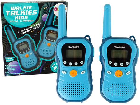 Zestaw Walkie Talkies Krótkofalówki Dla Dzieci Niebieskie 2 Szt. 