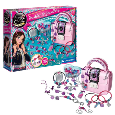 Crazy Chic Zestaw DIY Crazy Torebeczka Koraliki Bransoletki Clementoni 17651