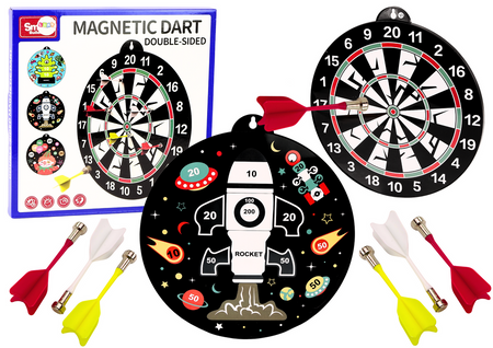  Dwustronna Tarcza Magnetyczna Rakieta Rzutki 6Szt