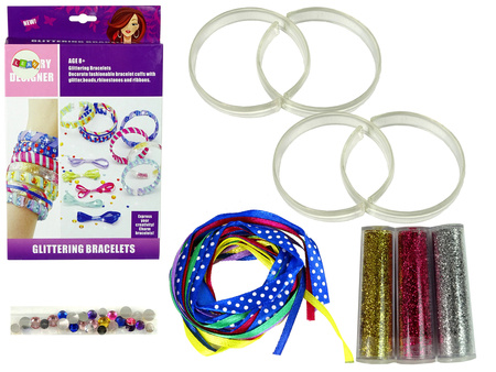 Zestaw Do Robienia Bransoletek DIY Brokat Wstążki 