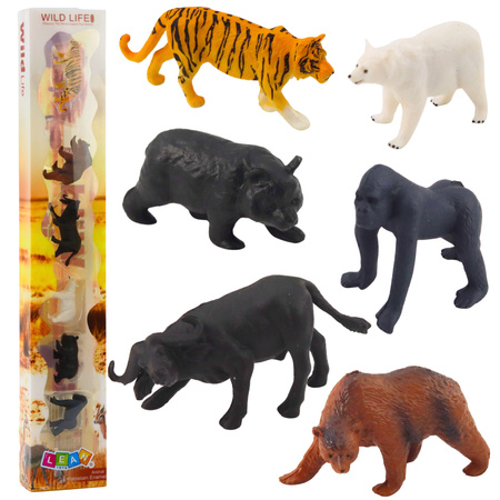 Zestaw Mini Figurki Dzikie Zwierzęta Afryki Zebra Lew Żyrafa 6-8cm 6szt