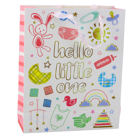 Torba Prezentowa Na Narodziny Dziecka Hello Little One  32 x 26 x 10 cm