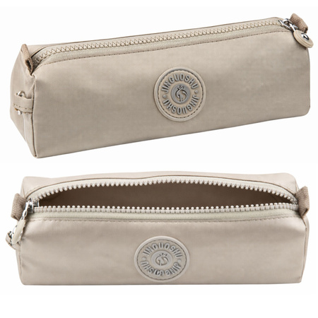 Piórnik Szkolny Organizer Jednokomorowy Srebrny 21,5cm