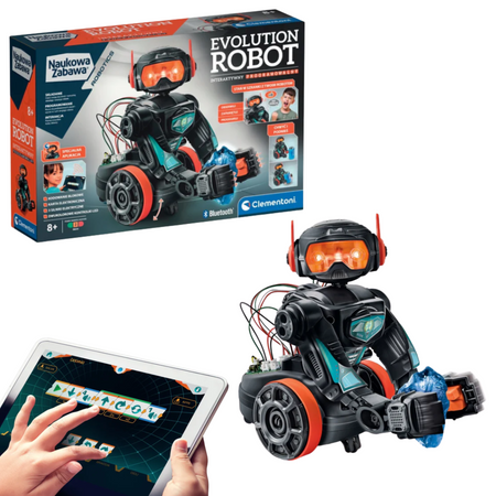 Naukowa Zabawa Zestaw Evolution Robot 2.0 Aplikacja Bluetooth Silnik Elektryczny Język Polski Clementoni 50818