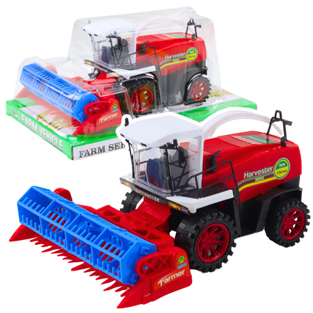 Kombajn Zbożowy Farmerski Rolniczy Heder Napęd Czerwony 
