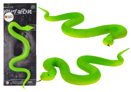  Figurka Wąż Realistyczny Guma Termoplastyczna Zielony 