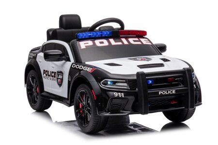 Auto Na Akumulator Dodge Charger Policyjny Biało- Czarny