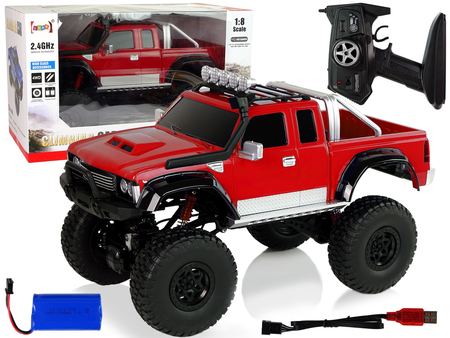 Auto Off- Road R/C 2.4G Climbing Car 1:8 Czerwony 4x4	