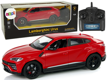 Auto R/C 1:24 Lamborghini Urus Czerwony 2.4 G Światła 