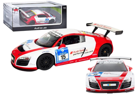 Auto R/C 1:24 Zdalnie Sterowane Sportowe AUDI R8 LMS Białe