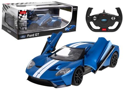 Auto RC Model Zdalnie Sterowany Ford GT 1:14 Otwierane Drzwi Niebieski