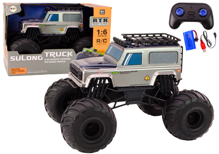 Duże Auto Terenowe Zdalnie Sterowane Suv 2.4G RC 1:6 Szary