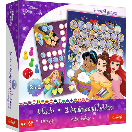 Gra 2w1 Chińczyk / Węże i drabiny - Princess Disney Princess Trefl 02418