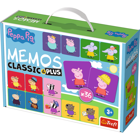 Gra Memos Classic i Plus, Świnka PeppaTrefl 02270