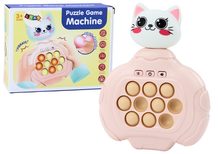 Gra Pop-It Kotek Różowa Konsola Zręcznościowa Pad Sensoryczny Wibracje 