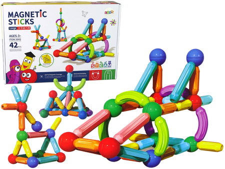 Klocki Magnetyczne Plastikowe Kolorowe