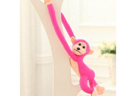 Maskotka Pluszowa Małpka z Dźwiękiem Ciemno Różowa 60 cm