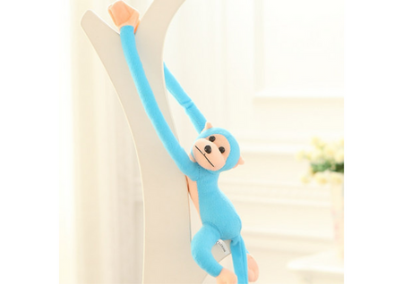 Maskotka Pluszowa Małpka z Dźwiękiem Niebieska 60 cm
