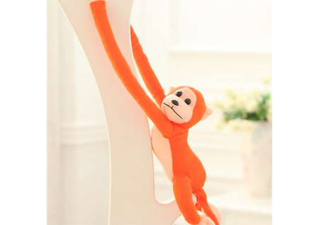 Maskotka Pluszowa Małpka z Dźwiękiem Pomarańczowa 60 cm