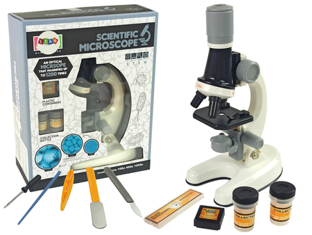 Mikroskop Dziecięcy Zestaw Edukacyjny Biały
