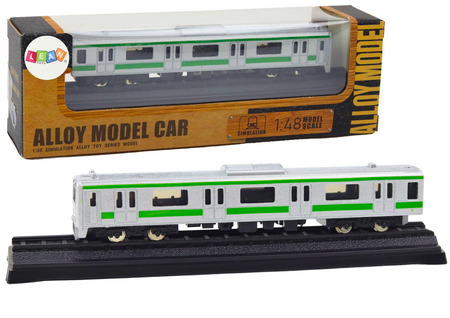 Model Kolekcjonerski Pociąg Wagon 1:48 Metalowy Srebrny