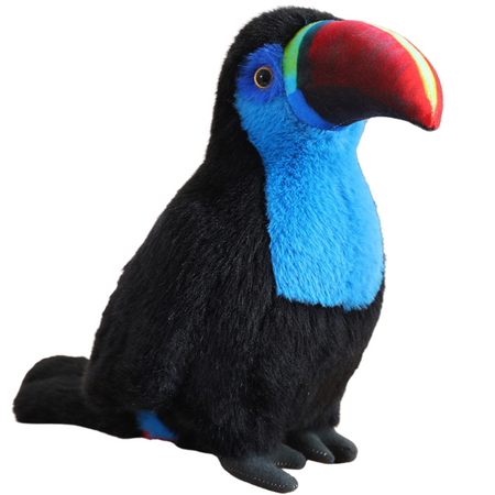 Plush Toucan Bird Plush Toy Mascot Cuddly Toy Blue 35cm