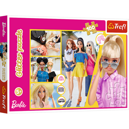 Puzzle - "100 Glitter" - Brokatowa Barbie Trefl 14830