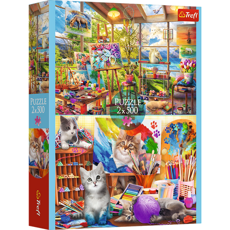 Puzzle - 2x500 - Sztuka malowaniaFSC Mix 70% 37530