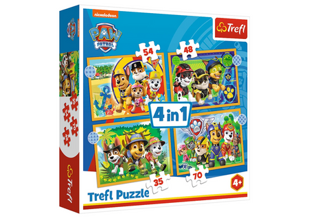 Puzzle 4w1  Wakacyjny Psi Patrol Trefl 34395