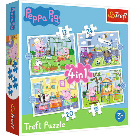 Puzzle - "4w1" - Wspomnienia z wakacji / Peppa Pig Trefl 34359