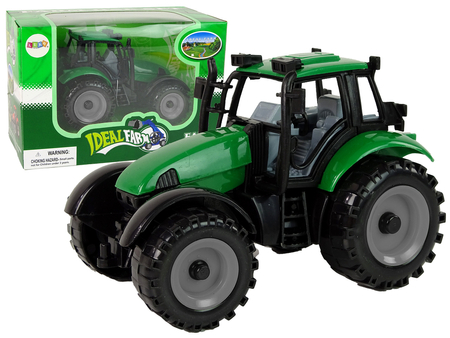 Traktor Ideal Farm Zielony Czerwony Otwierana Maska