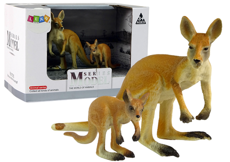 Zestaw 2 figurek Kangur z młodym Kangury Zwierzęta Świata