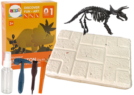 Zestaw Archeologiczny Wykopaliska Dinozaur Triceratops Szkielet 20 cm 