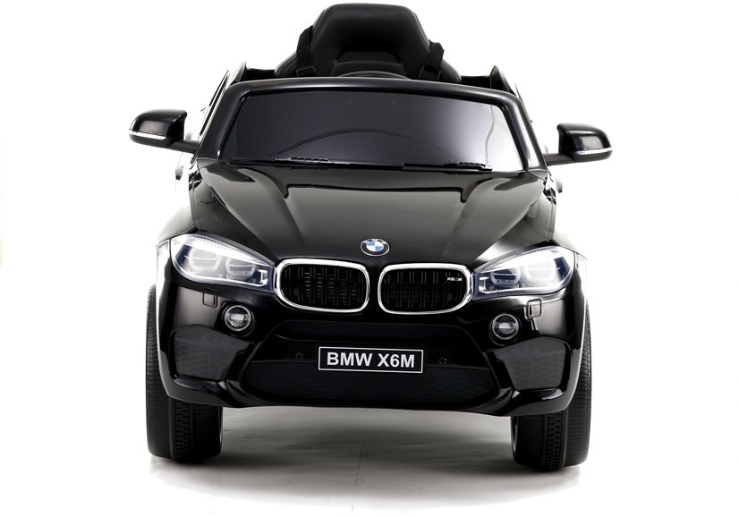 Auto na Akumulator BMW X6 Czarne Skóra, EVA 2075 LeanToys