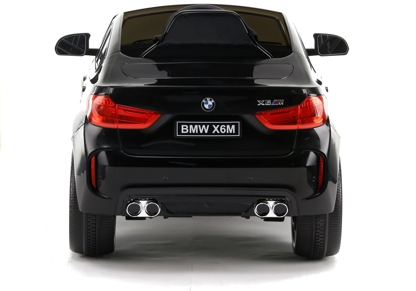 Auto na Akumulator BMW X6 Czarne Skóra, EVA 2075 LeanToys