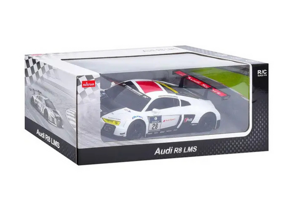 Auto R/C 1:24 Zdalnie Sterowane Sportowe AUDI R8 LMS Biało-Czarne