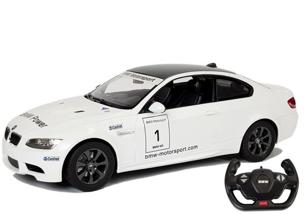 Auto R/C BMW M3 Rastar 1:14 Biały na Pilota