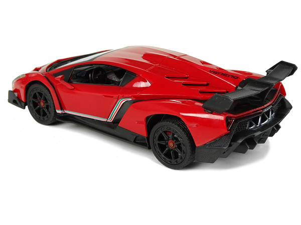 Auto Sportowe R/C 1:24 Lamborghini Veneno Czerwone 2.4 G Światła 