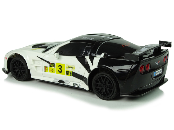 Auto Sportowe Wyścigowe  R/C 1:24 Corvette C6.R Biały 2.4 G Światła 