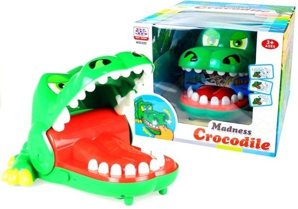 Duża Gra Krokodyl u Dentysty 29 cm Świeci Gra